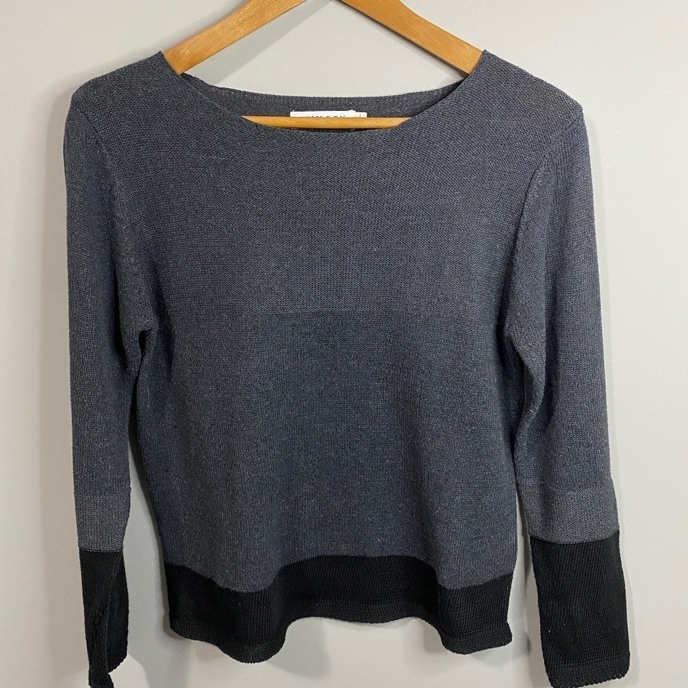 Miss Look Women's‎ Gray Long Sleeve Knit Sweater Size Large